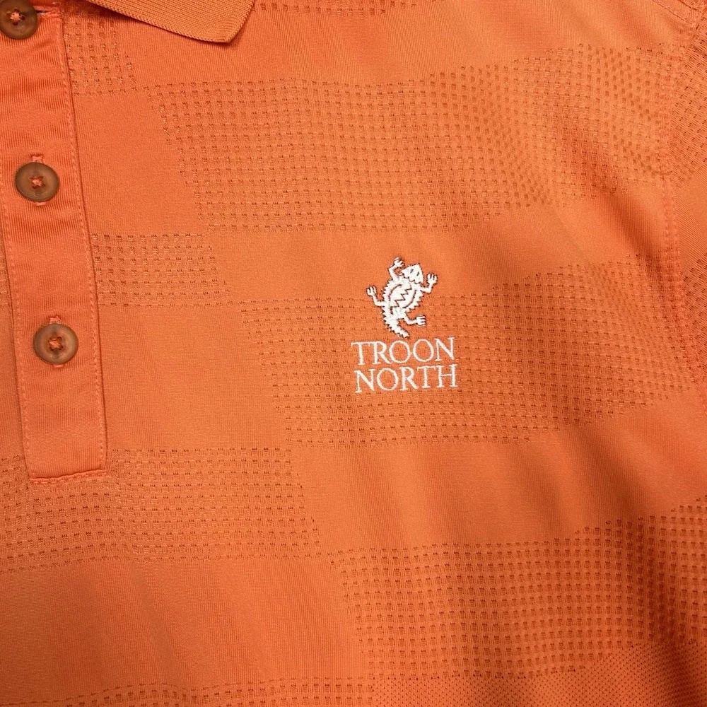 Nike Troon North Golf Polo Shirt Mens XL Orange Breathable Short sleeve - Picture 6 of 13